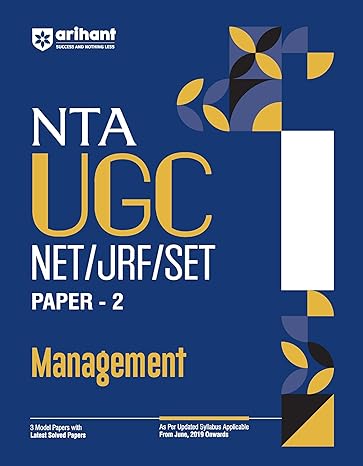 NTA UGC NET/JRF/SET Paper - 2 Management